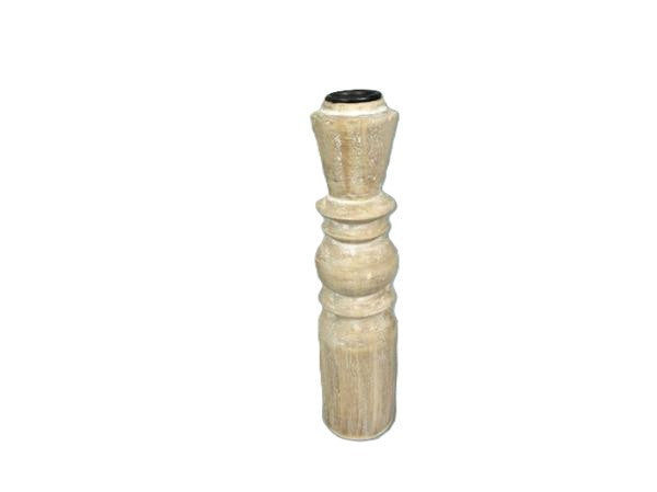 Wood Candleholder 2" x 2" x 9"