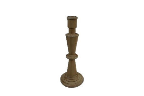 Wood Candleholder 4.75" x 4.75" x 12.5"