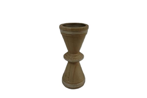 Wood Candleholder 4"x 4" x 9.5"