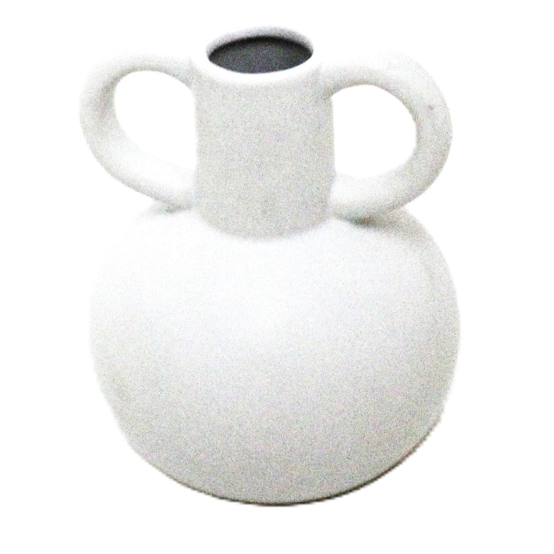 Ceramic Vase w/Handles - White