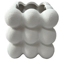 Ceramic Bubble Container - White