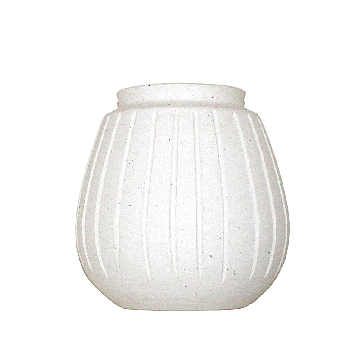 CM134 Grooved Ceramic Vase 9" x 9" x 9"