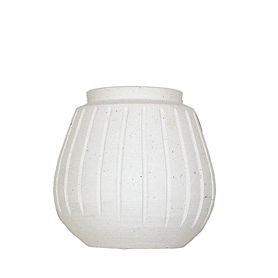 CM135 Ridged Ceramic Vase 7.25" x 7.25" x 7.25"