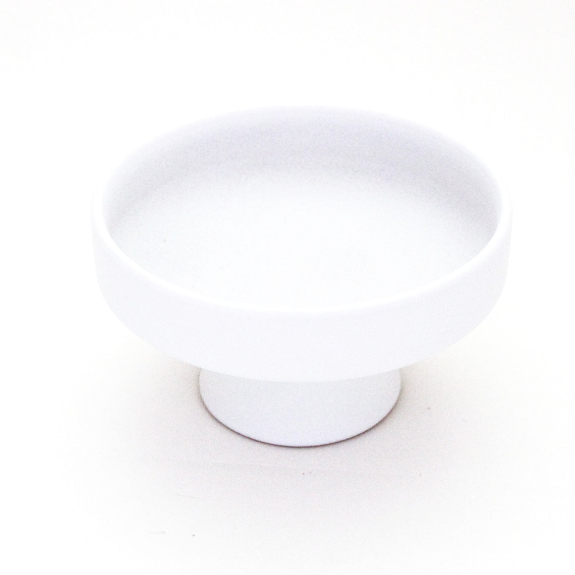 Ceramic Pedestal Tray - White