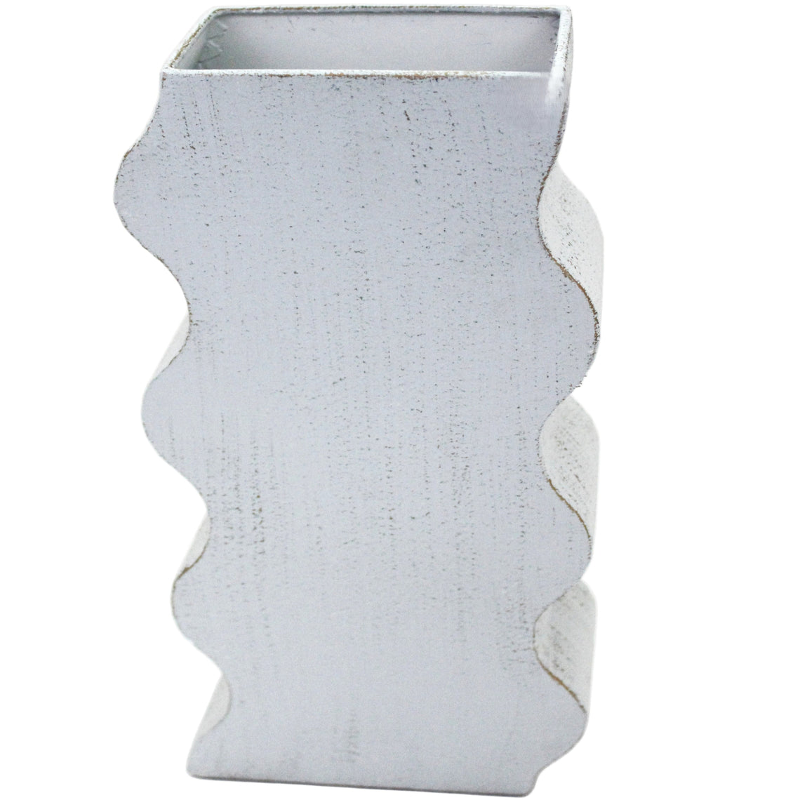Large Wavy Metal Vase
