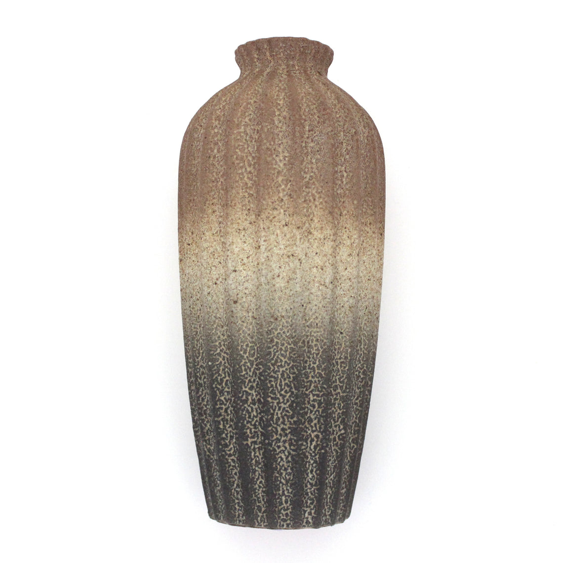 Tall Ribbed Vase Multi