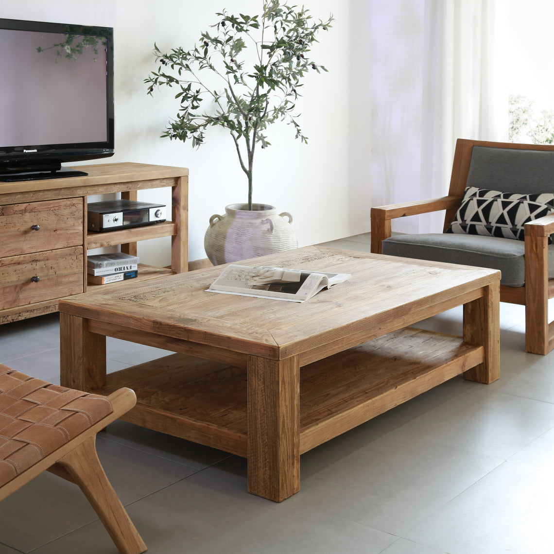 Wood Rectangle Cofee Table