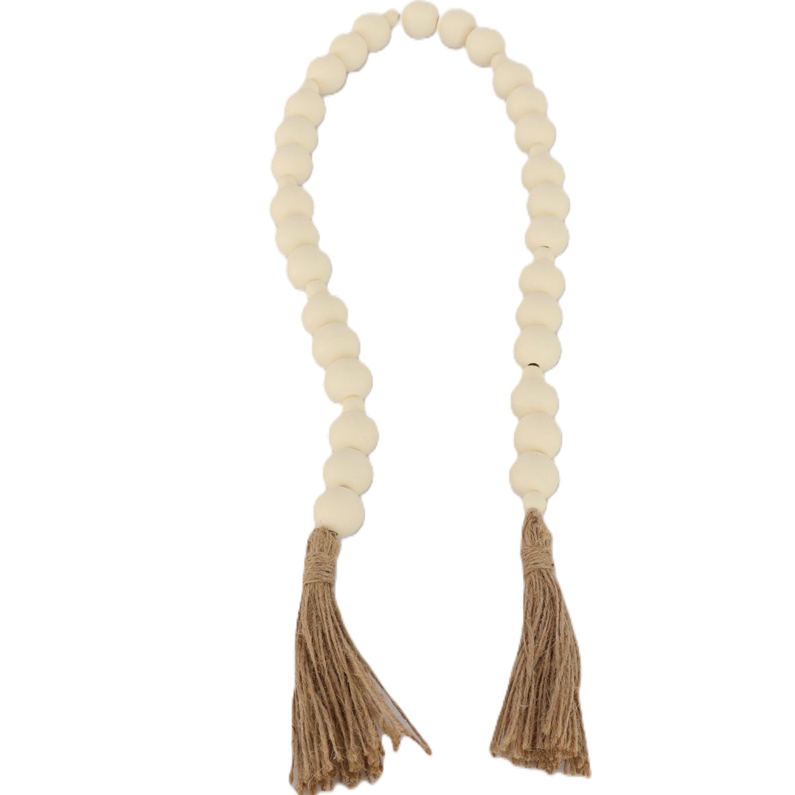 GD100 Wood Bead Garland w/Tassel 3.25"