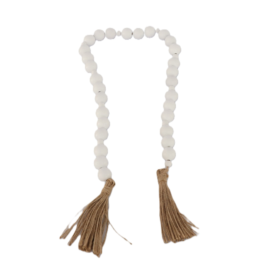 Wood Bead Garland w/Tassel