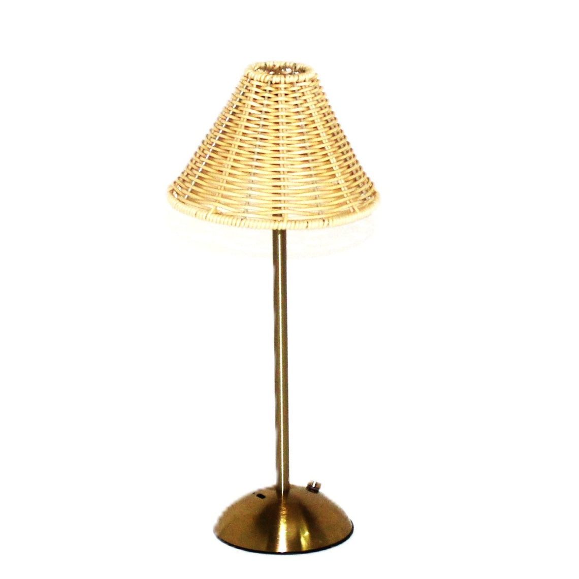 LED101 LED USB Lamp - Golden Rattan 6.25" x 15"