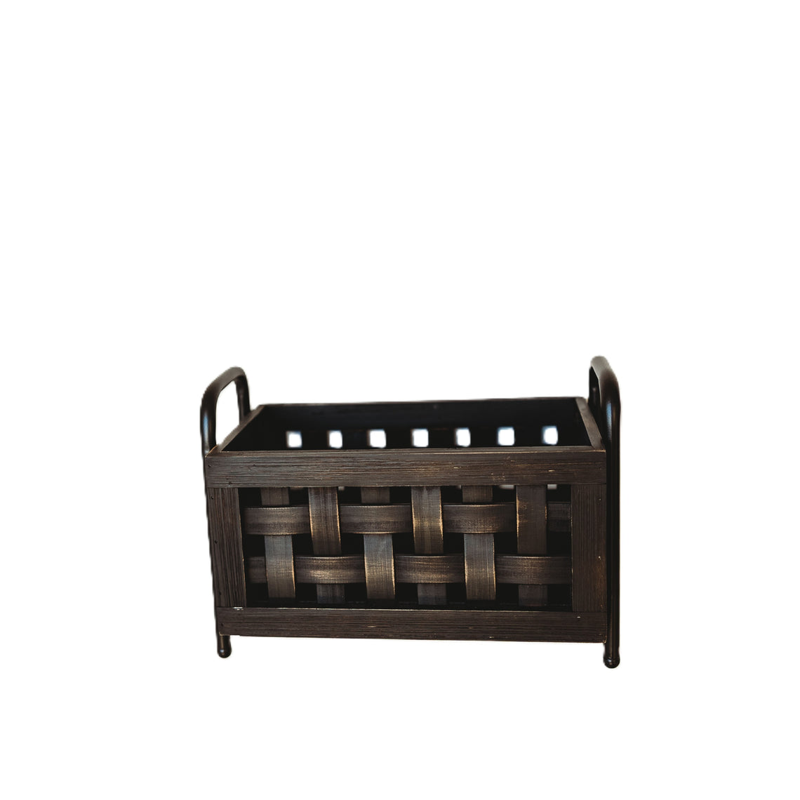 Rectangle Woven Trays - Black Set of 2