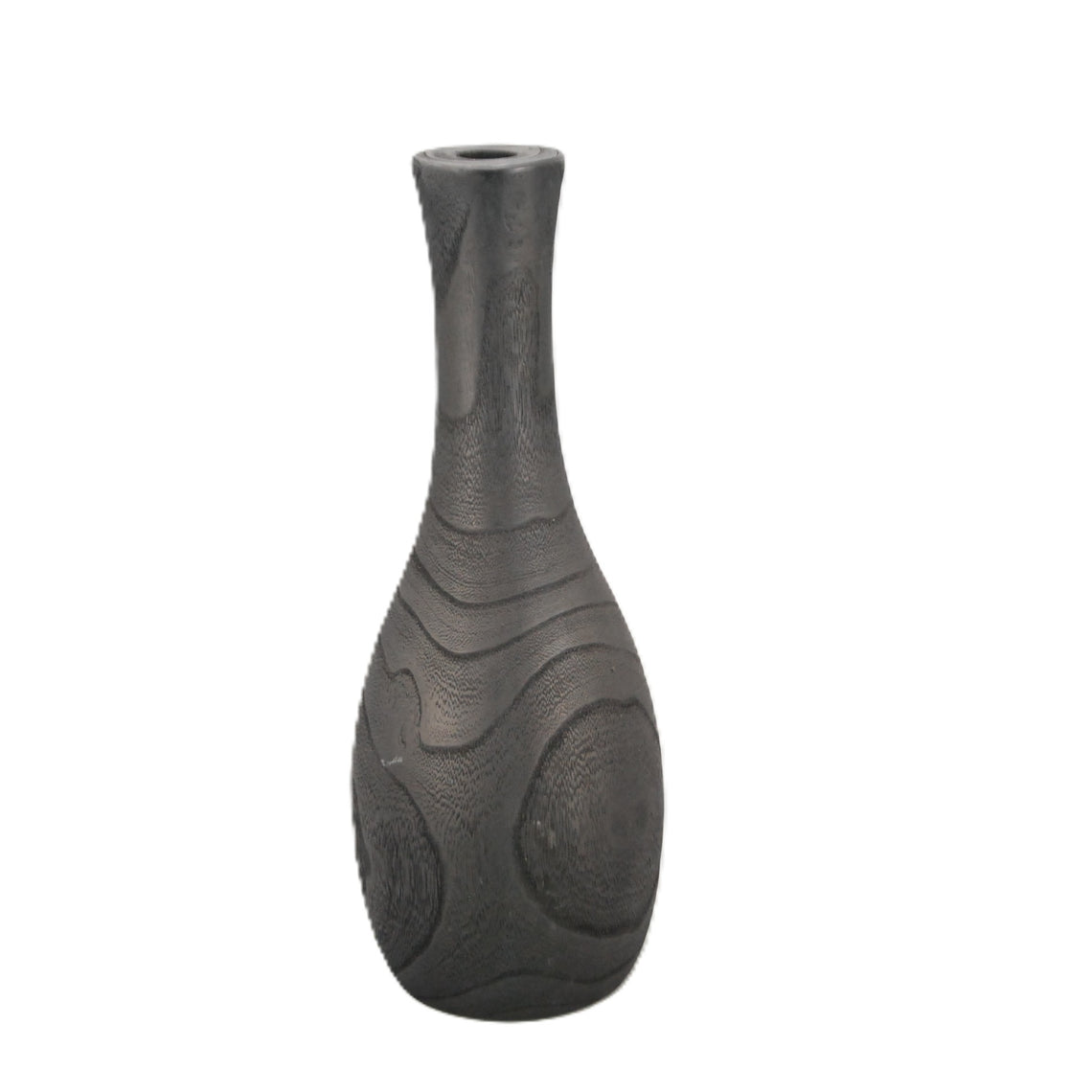 Wooden Slim Vase - Black