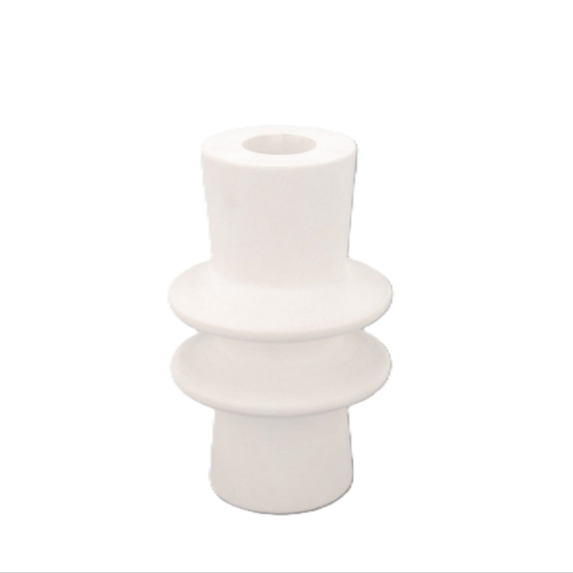N152 Wood Vase - White 23.75" x 12.5" x 15.25"