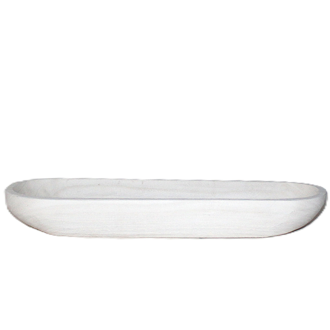 N169 Wood Dough Bowl - White 19" x 7.75" x 23.75"