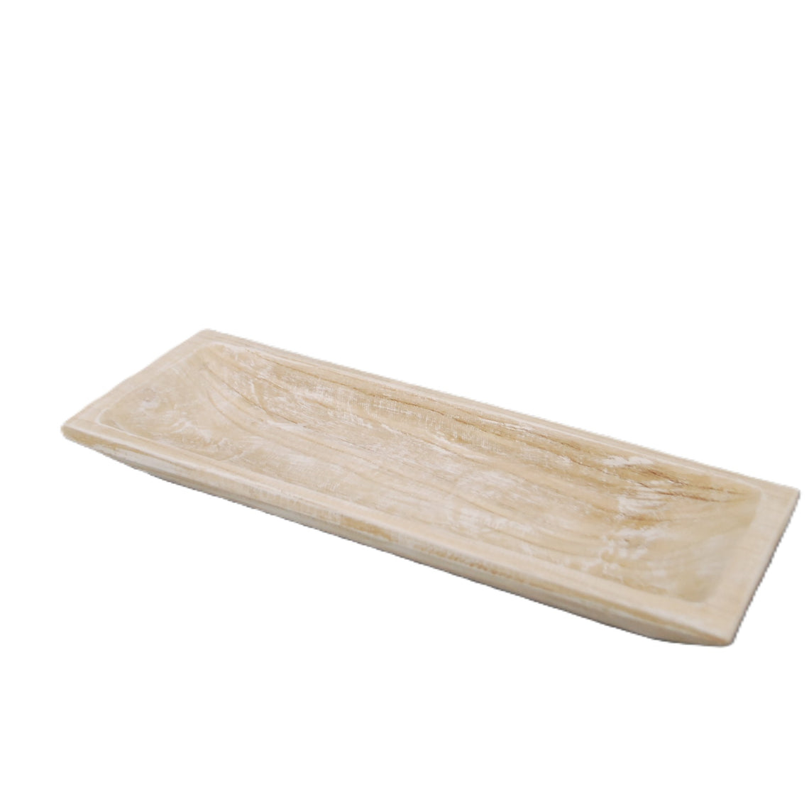 Wooden Dough Bowl - Antique White