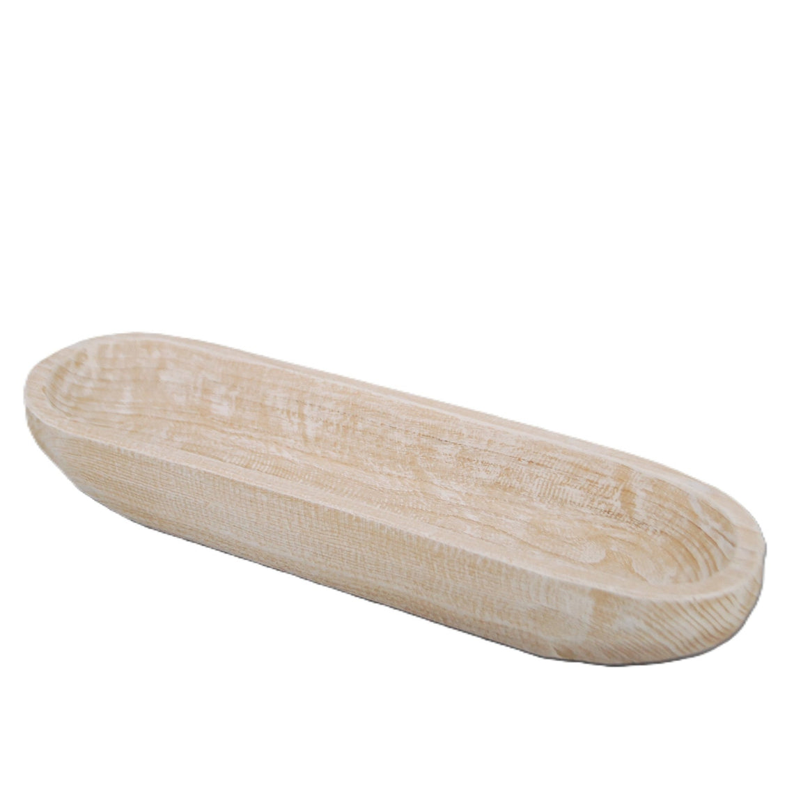 Wooden Dough Bowl - Antique White