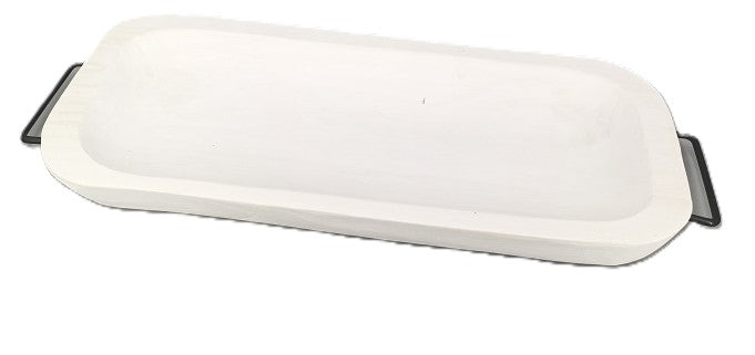 Wood Dough Bowl w/Handles