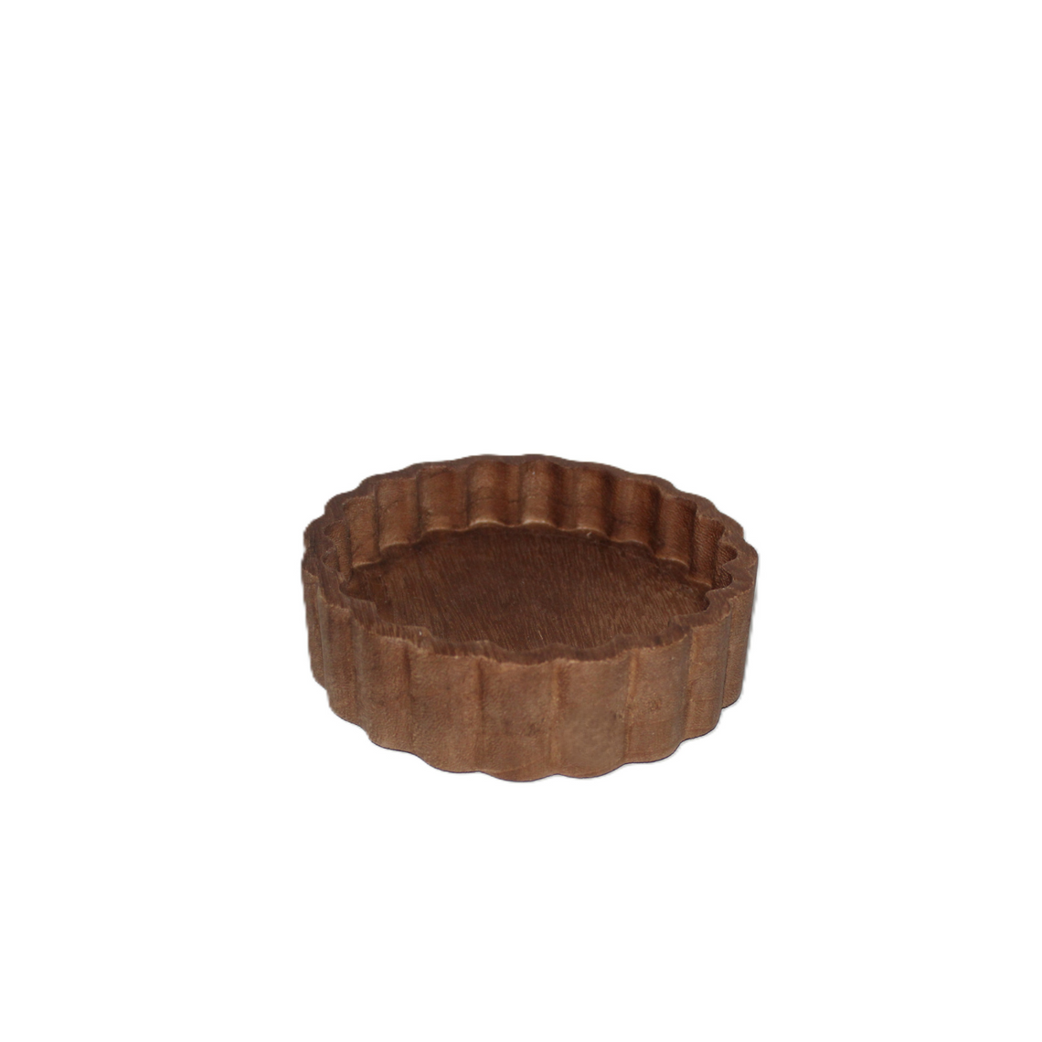 T105 Scalloped Wood Tray 6" x 6" x 1.5"
