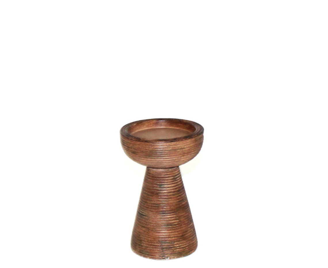 CH103 Polyresin Candleholder 4" x 4" x 6"