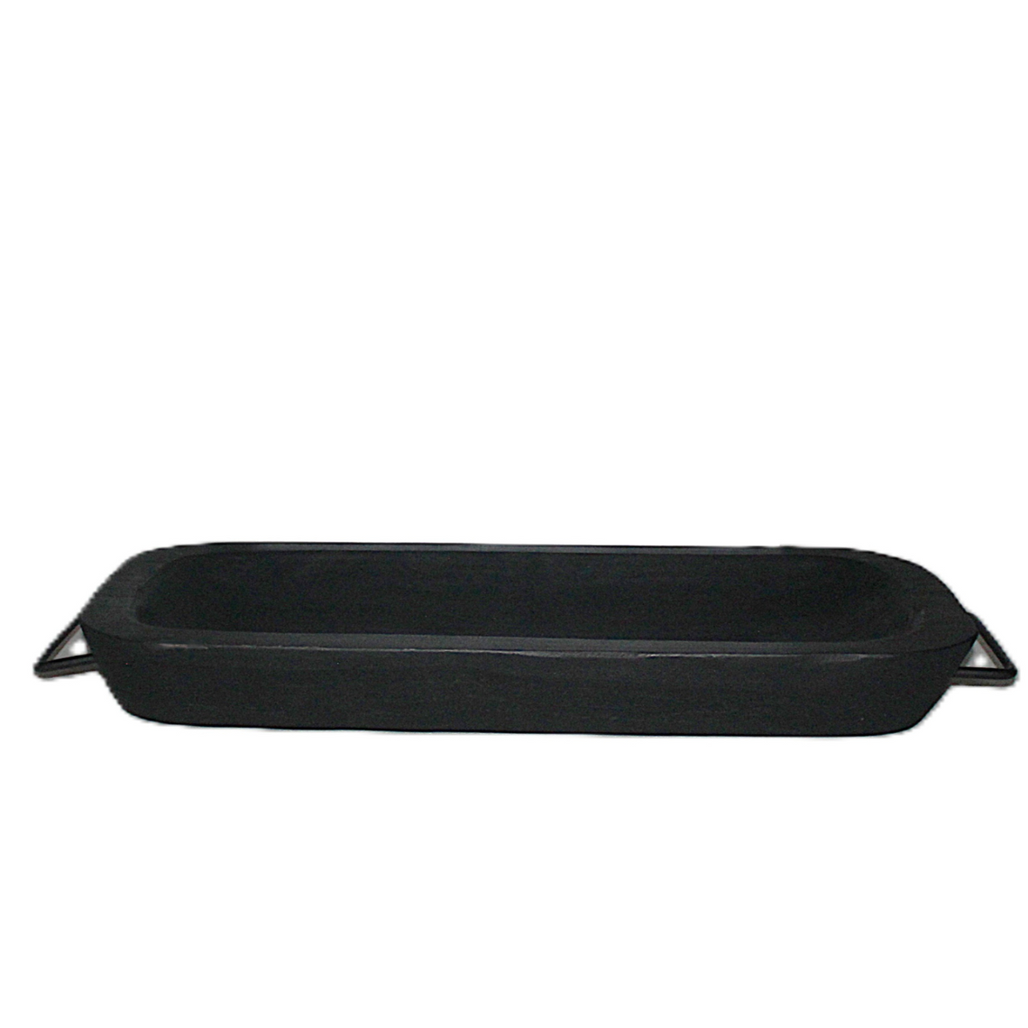N162 Dough Bowl w/Handles, Black 28" x 12" x 11.75"