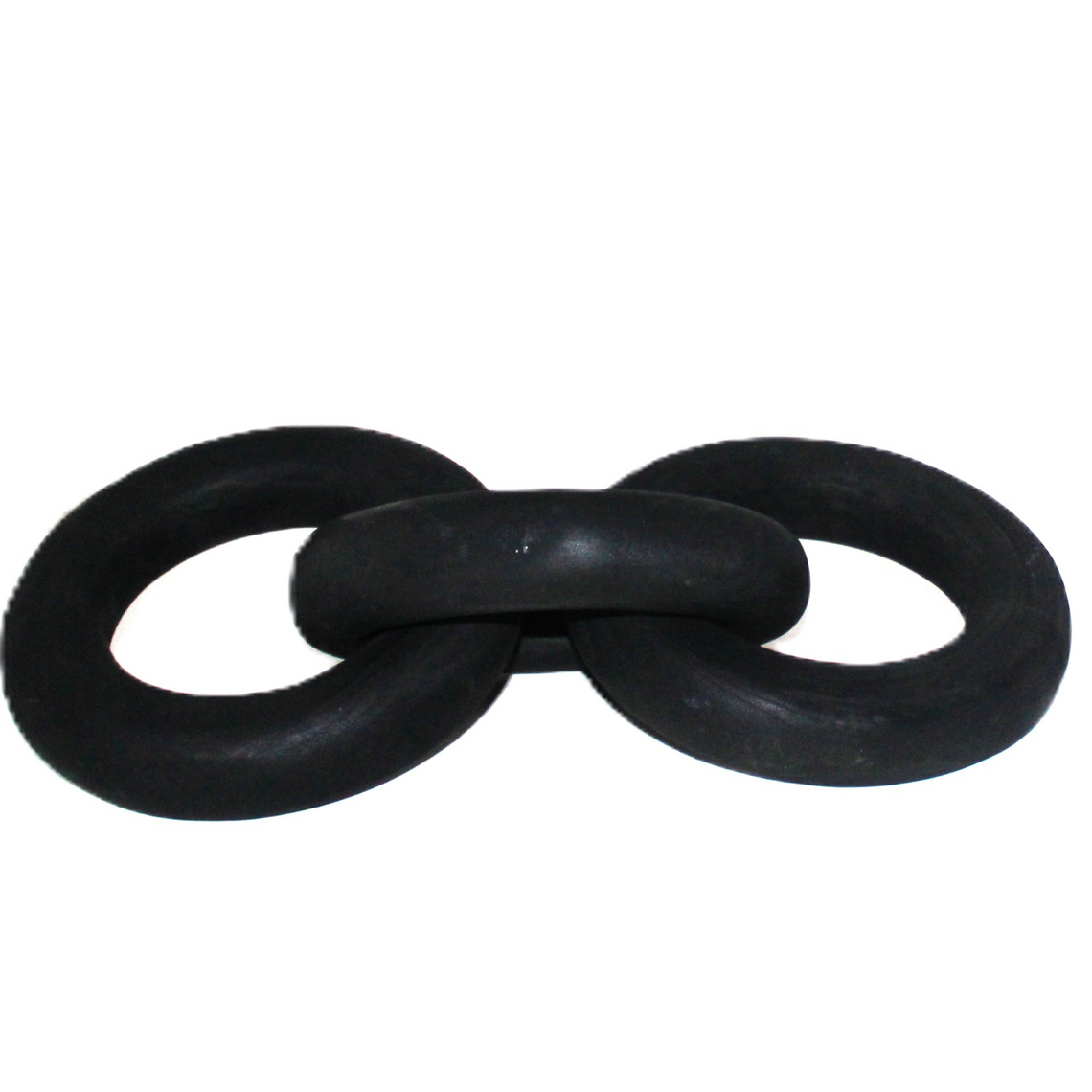N116 BLK Wood Oval Loop Décor - Black 20" x 11" x 16.75"
