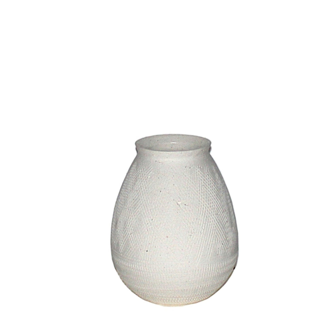 CM127 Textured Ceramic Vase 6.25" x 6.25" x 7.75"