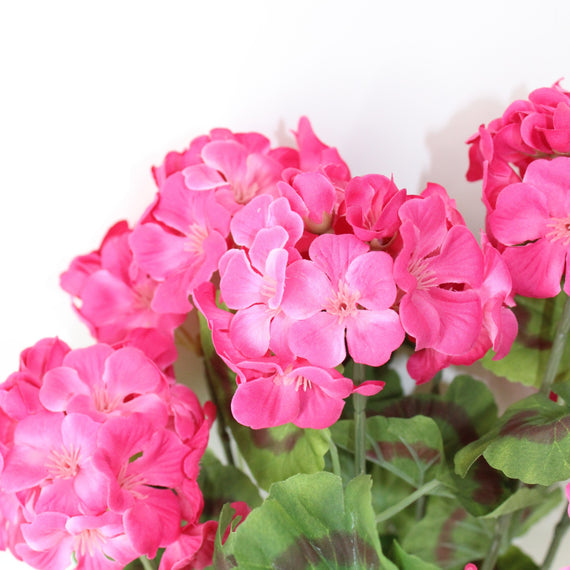 22001BH Poylester Geranium Bush 19" PK 6