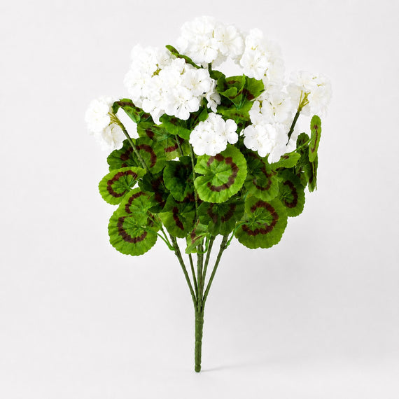 22001BH Poylester Geranium Bush 19" PK 6