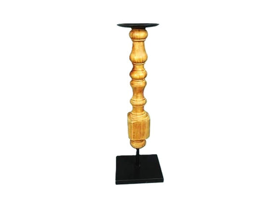 Wood/Metal Candleholder5.5" x 4.25" x 17"