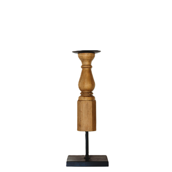 CH101 Wood/Metal Candleholder 5" x 4" x 13.75"