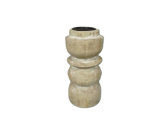 Wood Candleholder 2" x 2" x 4.25"