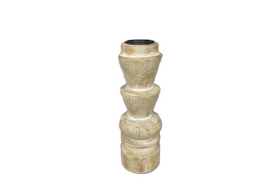 Wood Candleholder 2" x 2" x 6"