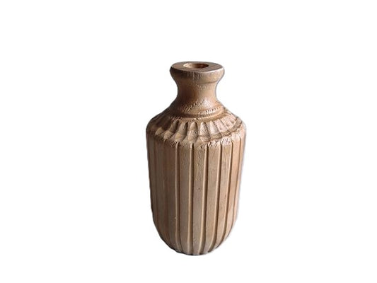 Wood Vase 3.75" x 3.75" x 7.5"