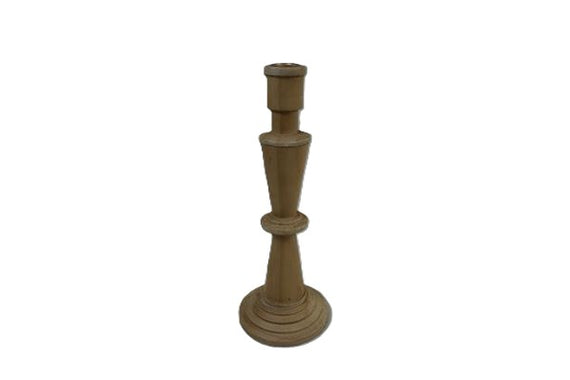 Wood Candleholder 4.75" x 4.75" x 12.5"
