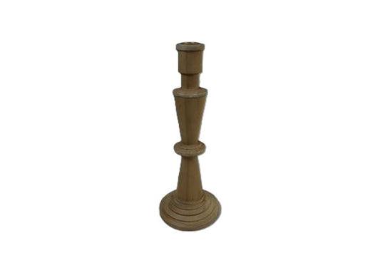 Wood Candleholder 4.75" x 4.75" x 12.5"