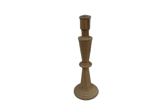 Wood Candleholder 4.75" x 4.75" x 14.25"