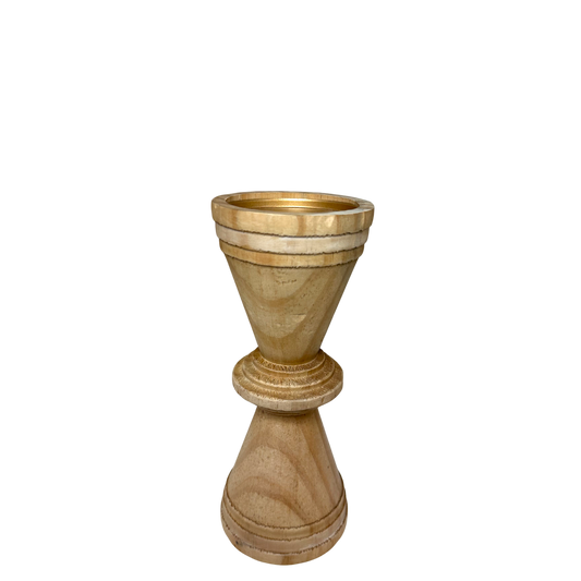 CH113 Wood Candleholder 4"x 4" x 9.5" PK 5
