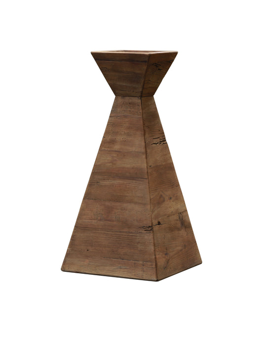 CH115 Recycled Pine Wood Candleholder 12" x 12" x 23.75"