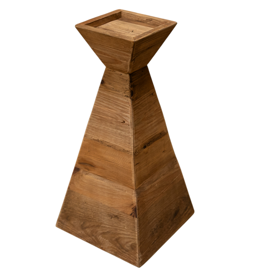 CH115 Recycled Pine Wood Candleholder 12" x 12" x 23.75" PK 1