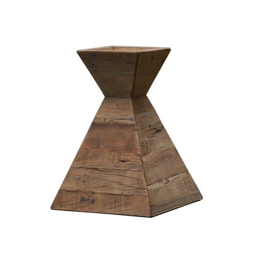 CH116 Recycled Pine Wood Candleholder 12" x 12" x 16"