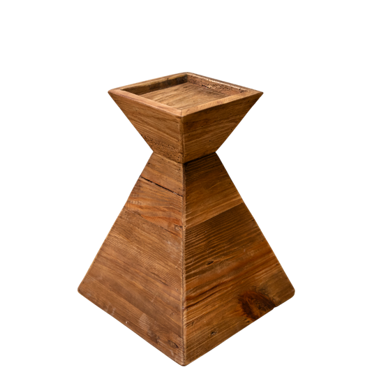 CH116 Recycled Pine Wood Candleholder 12" x 12" x 16" PK 1