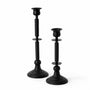 CH117 Metal Candleholders 3.5" x 3.5" x 8.25" & 3.5" x 3.5" x 11.5" Set of 2 PK 4