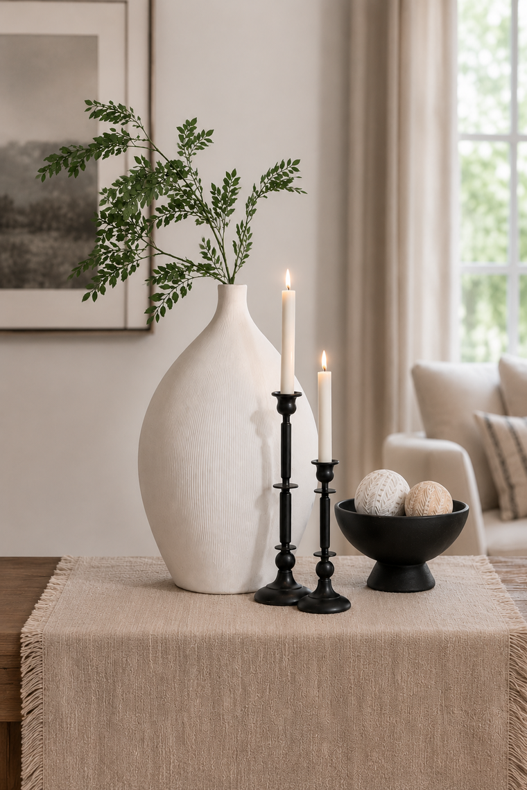 CH117 Metal Candleholders 3.5" x 3.5" x 8.25" & 3.5" x 3.5" x 11.5" Set of 2 PK 4