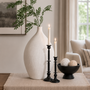 CH117 Metal Candleholders 3.5" x 3.5" x 8.25" & 3.5" x 3.5" x 11.5" Set of 2 PK 4