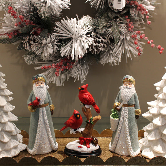 PR131 Polyresin Santa 4" x 3" x 9.5", Set of 2 PK2