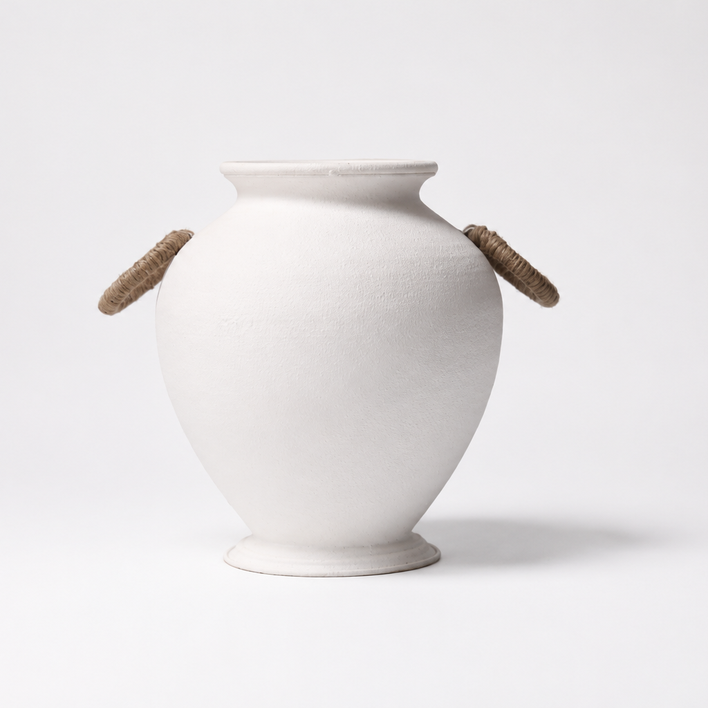 CM102 Iron Vase w/Handles - Natural 13.5" x 10" x 13" PK 2