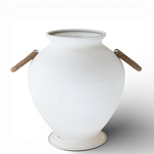 CM102 Iron Vase w/Handles - Natural 14.5" x 11" x 12.75" PK 2