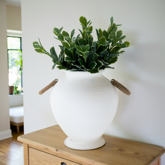 CM102 Iron Vase w/Handles - Natural 14.5" x 11" x 12.75" PK 2