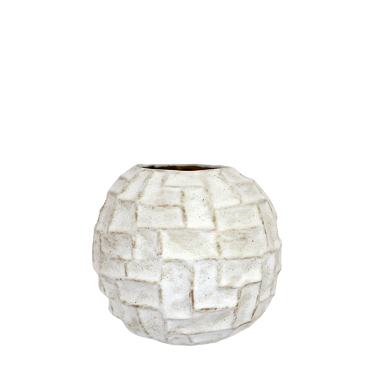 CM108 Ceramic Vase 8.25" x 8.25" x 7.25"  PK 2