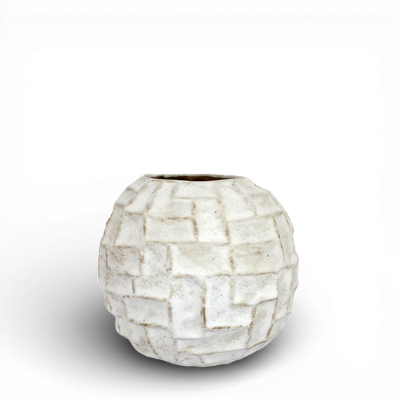 CM108 Ceramic Vase 8.25" x 8.25" x 7.25"  PK 2